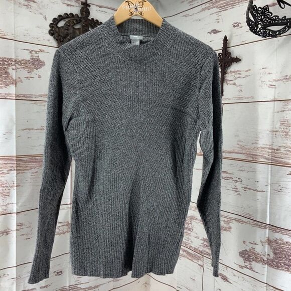 H&M Sweaters - H&M Grey Cabled Mock Turtleneck  Sweater Women  XL